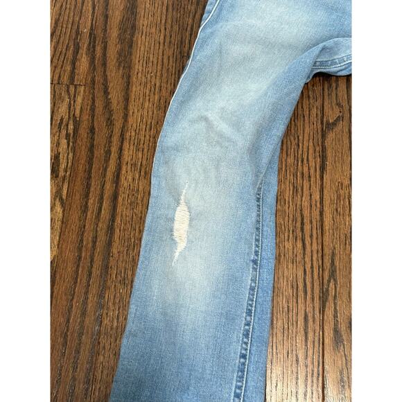 7 For All Mankind Womens Light Wash Blue Denim Mid Rise The Skinny Jeans Size 27 - Picture 3 of 11